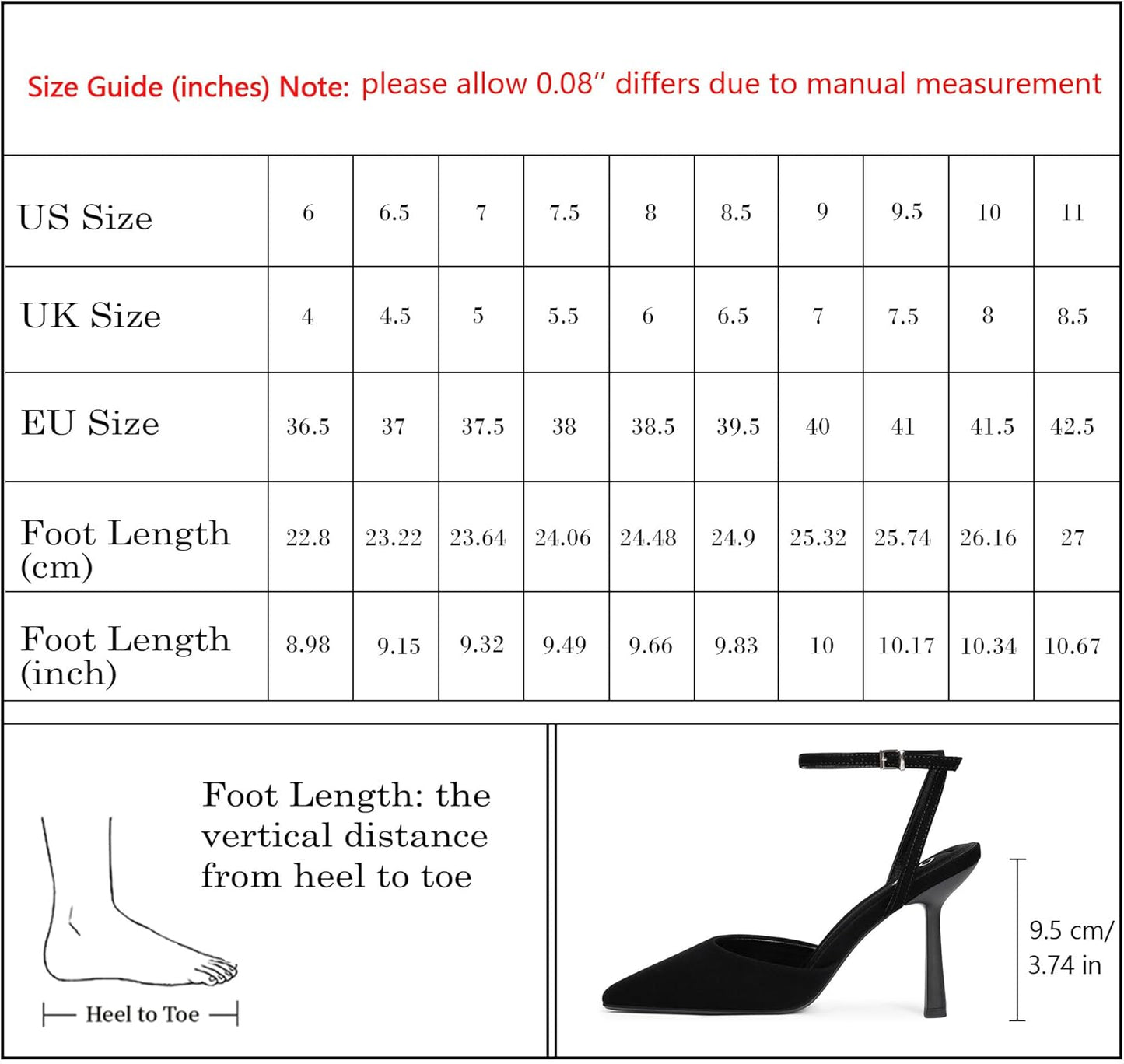 Women's Closed Toe Ankle Strap Stiletto Heels - Pointed Toe Pumps for Weddings and Formal Occasions