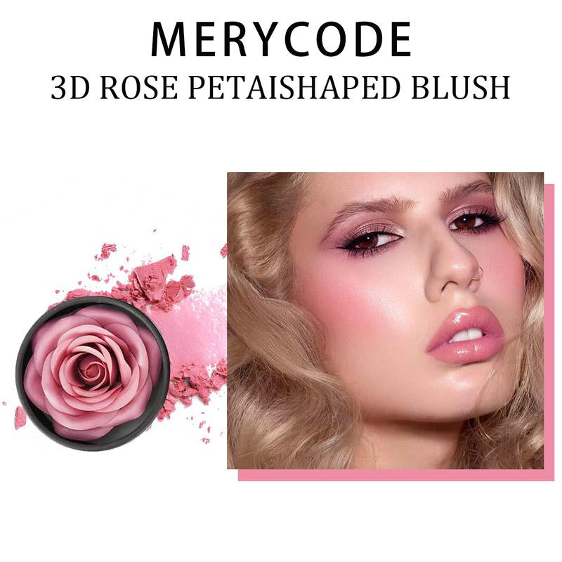 PETAL 3D Rose Blush – Natural Floral Scent, Skin-Friendly Long-Lasting Formula, 3 Radiant Shades for Flawless Glow, Unique Romantic Design, Perfect Gift for Makeup Lovers Cosmetic Gentle