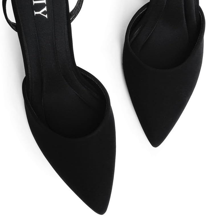 Women's Closed Toe Ankle Strap Stiletto Heels - Pointed Toe Pumps for Weddings and Formal Occasions