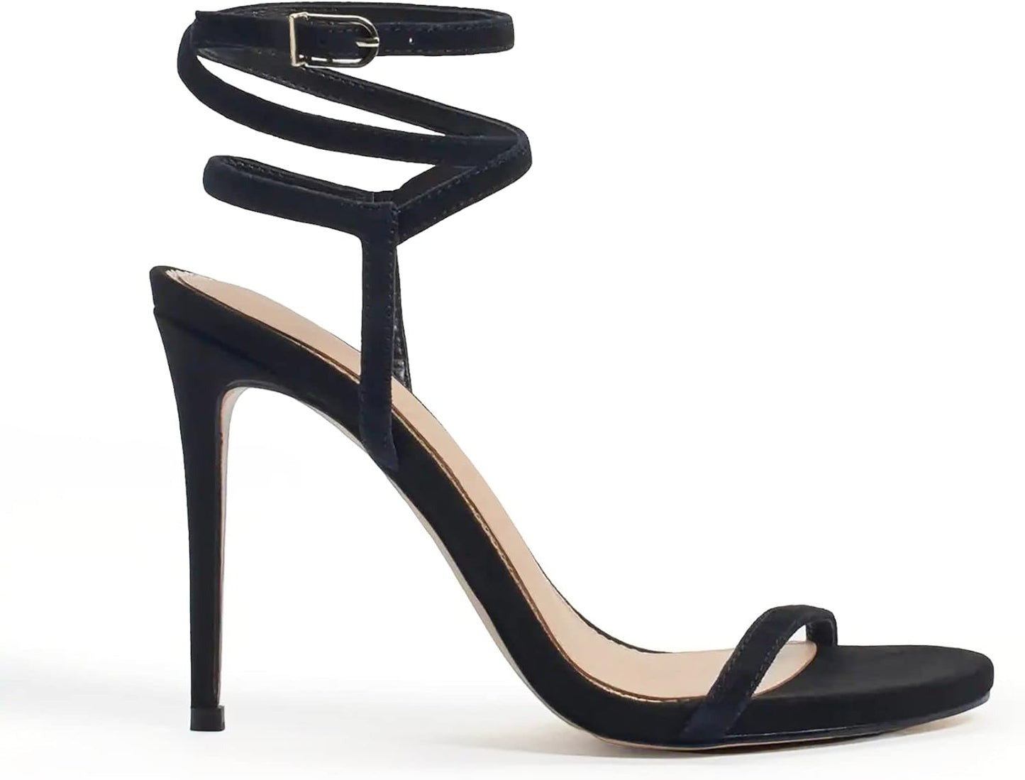 Women's Strappy Lace-Up High Heeled Sandals with Ankle Strap for Summer Dresses