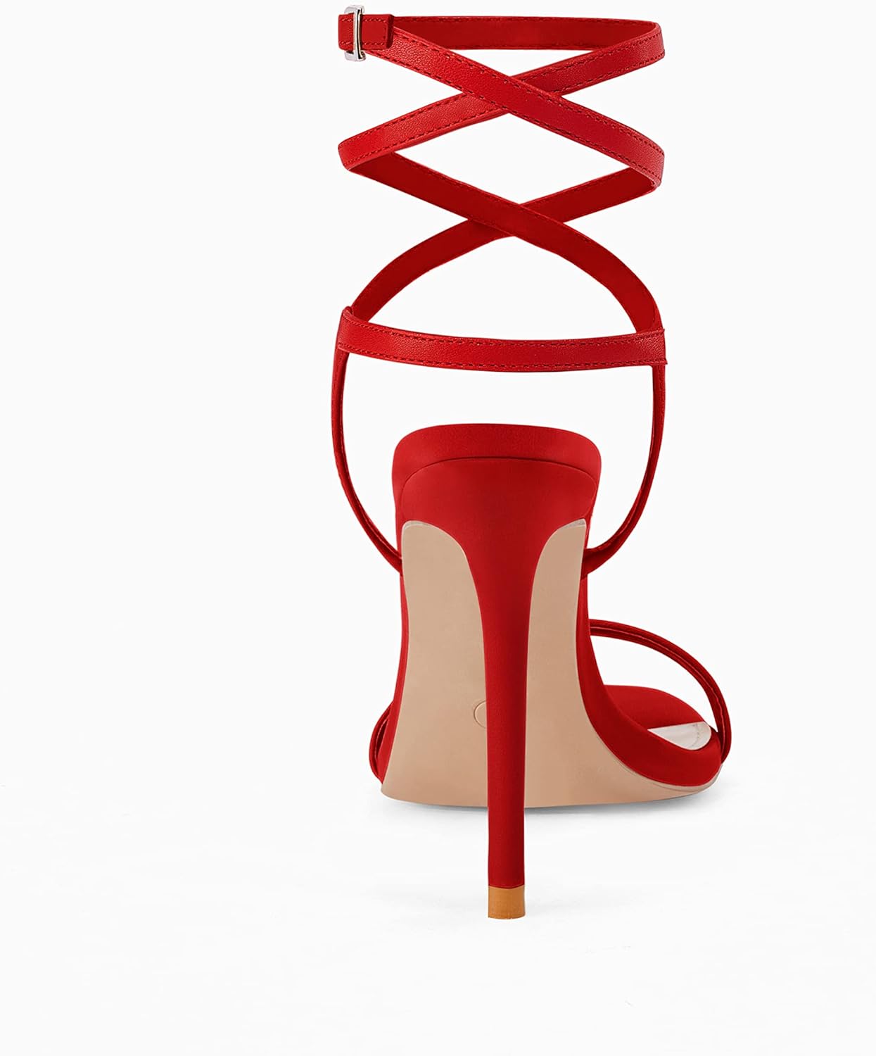 Womens Strappy Lace up Heels Sandals Sexy High Heeled Ankle Strap Summer Dress Shoes