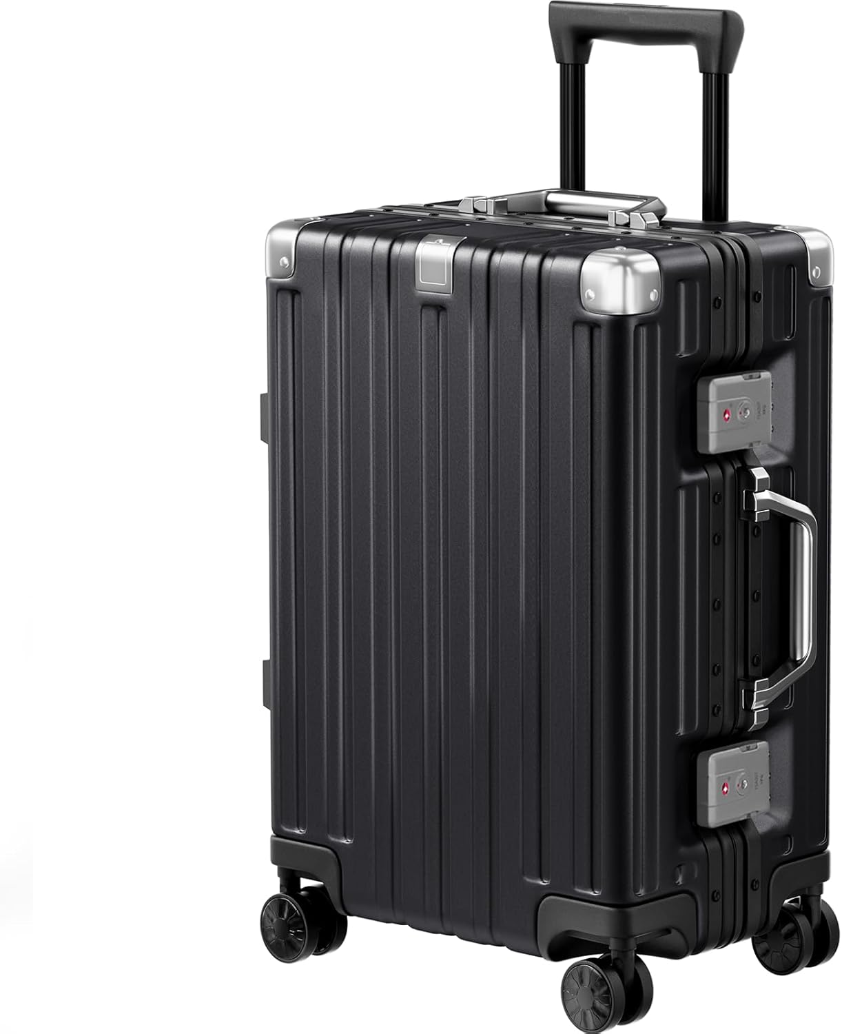 Carry on Luggage 20 Inch Aluminum Frame Suitcase with Spinner Wheels No Zipper Hardshell PC+ABS Luggages TSA Lock Zipperless Suitcases