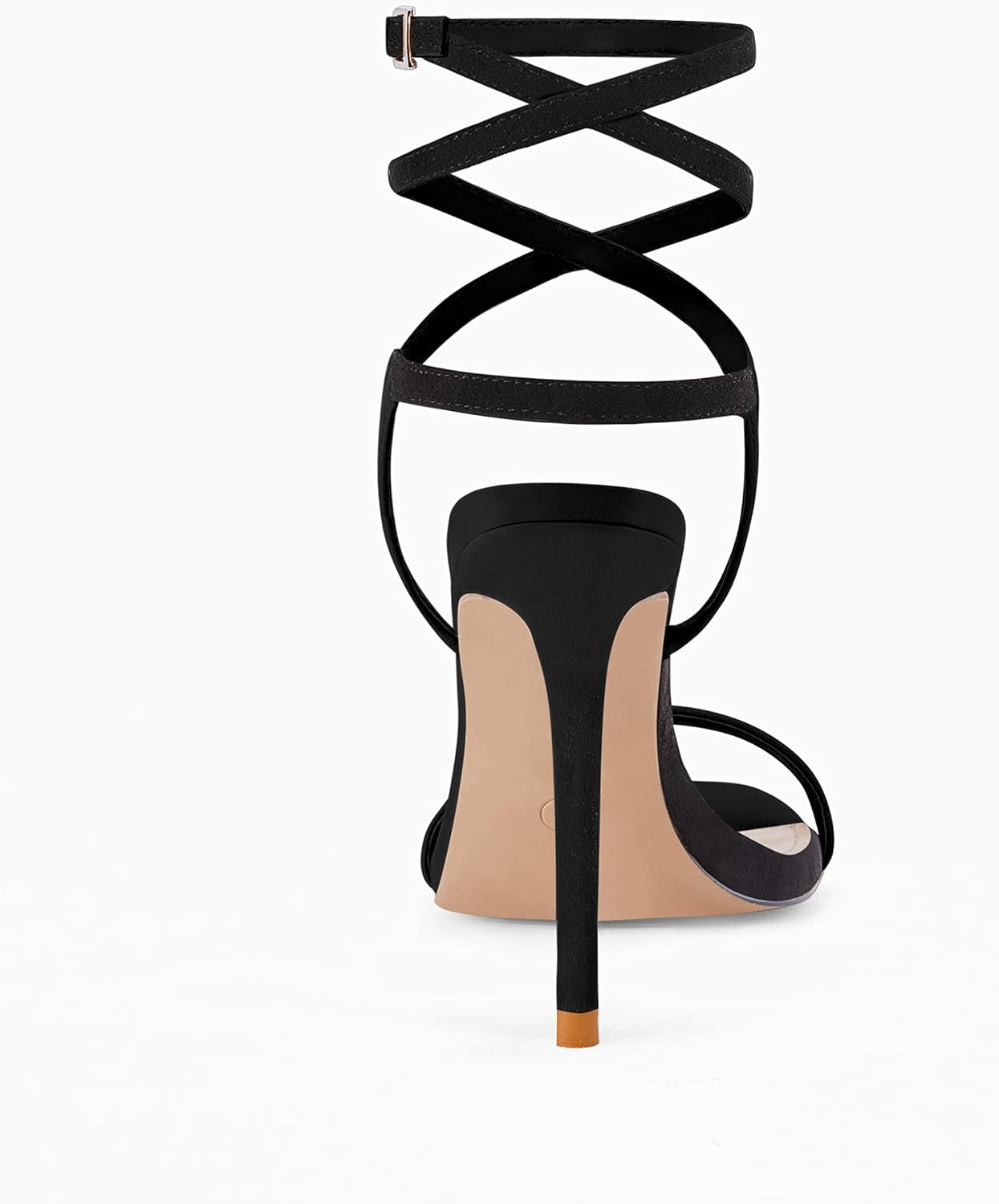 Women's Strappy Lace-Up High Heeled Sandals with Ankle Strap for Summer Dresses