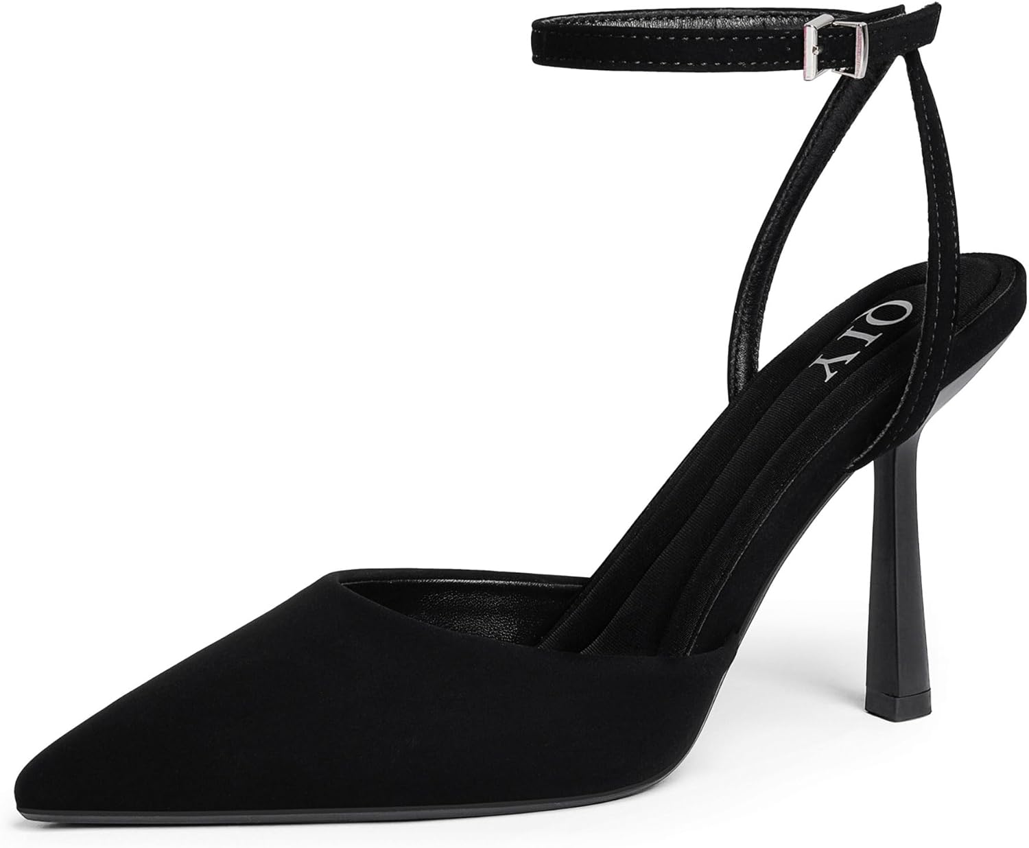 Women's Closed Toe Ankle Strap Stiletto Heels - Pointed Toe Pumps for Weddings and Formal Occasions