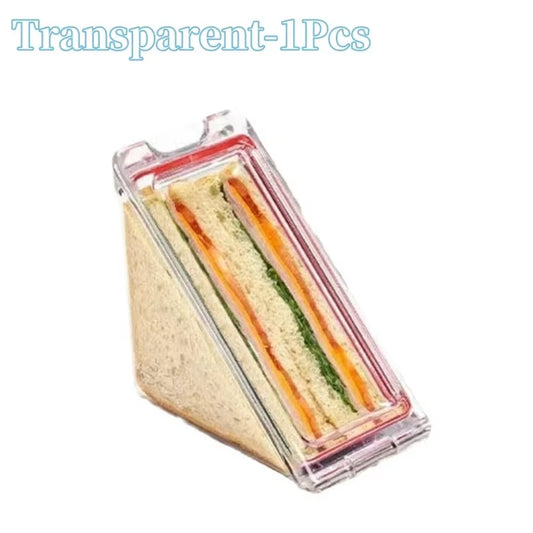 Triangle Sandwich Container Clear Portable Triangle Sandwich Container Reusable Washable and Reusable Wedge Boxes
