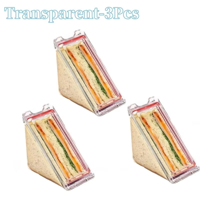 Triangle Sandwich Container Clear Portable Triangle Sandwich Container Reusable Washable and Reusable Wedge Boxes
