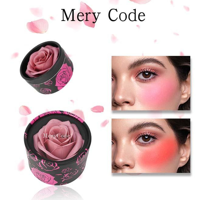 PETAL 3D Rose Blush – Natural Floral Scent, Skin-Friendly Long-Lasting Formula, 3 Radiant Shades for Flawless Glow, Unique Romantic Design, Perfect Gift for Makeup Lovers Cosmetic Gentle