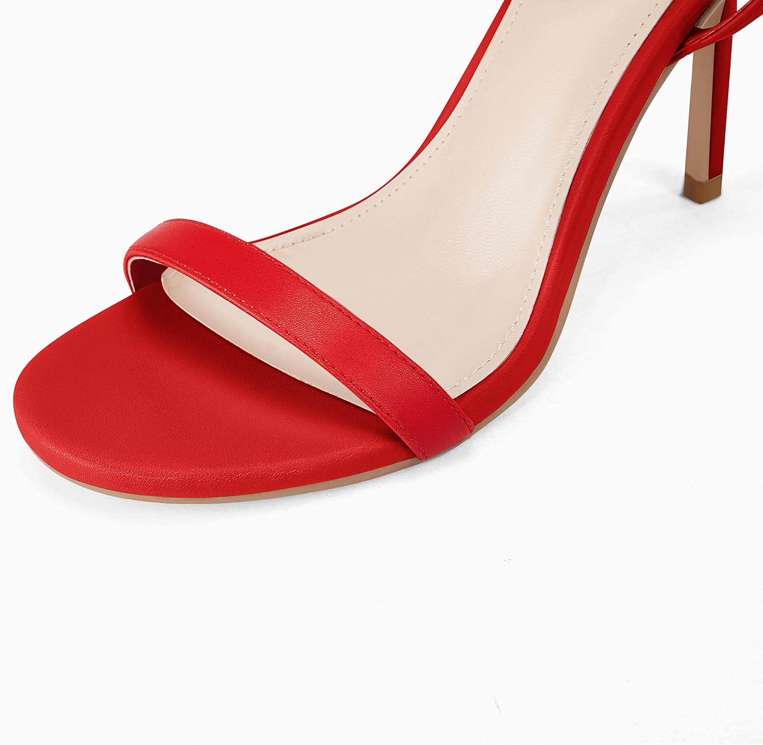 Womens Strappy Lace up Heels Sandals Sexy High Heeled Ankle Strap Summer Dress Shoes