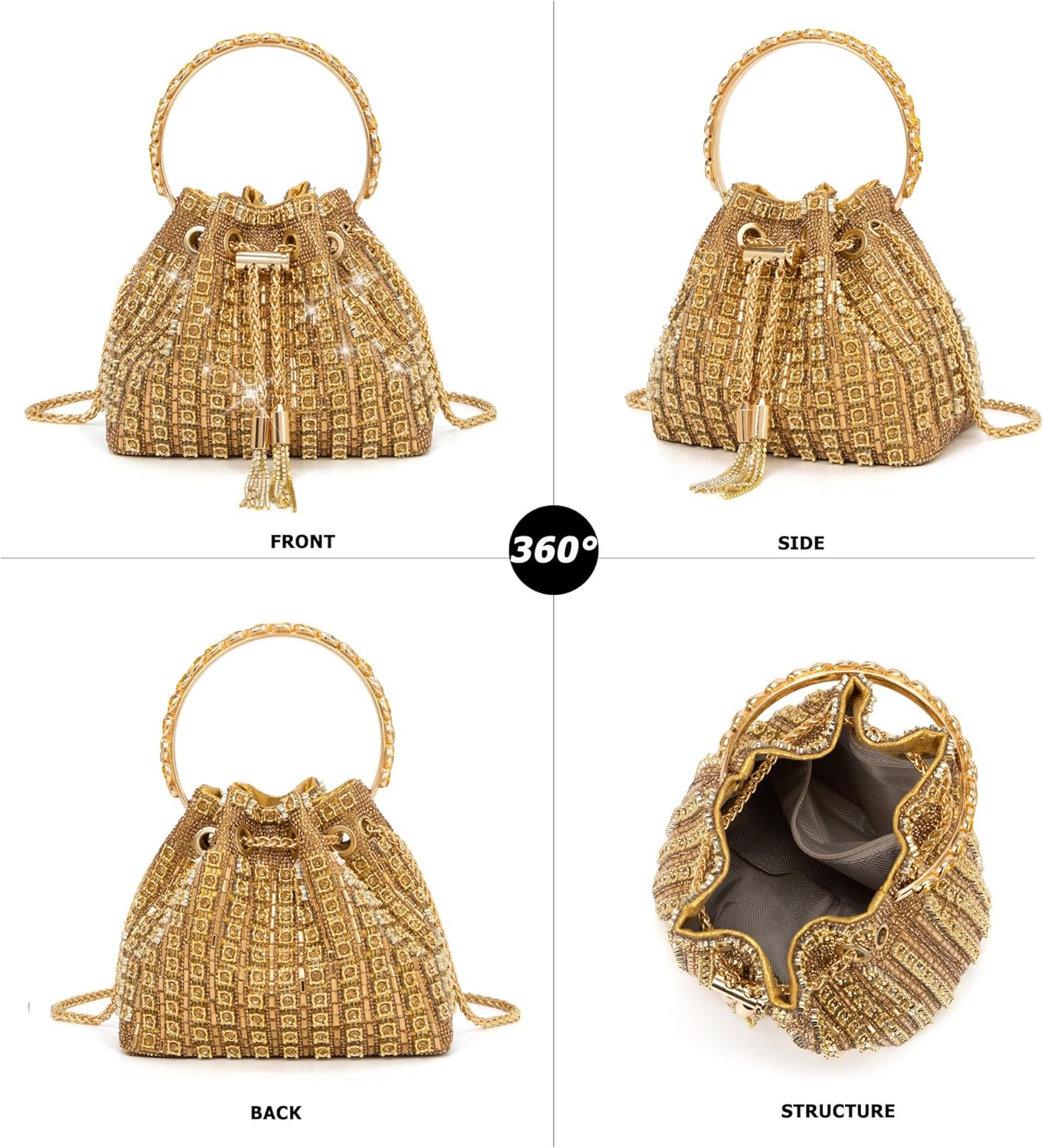 Elegant Rhinestone Evening Clutch Bag for Women – Sparkly Handbag for Parties, Proms, Cocktails, and Weddings