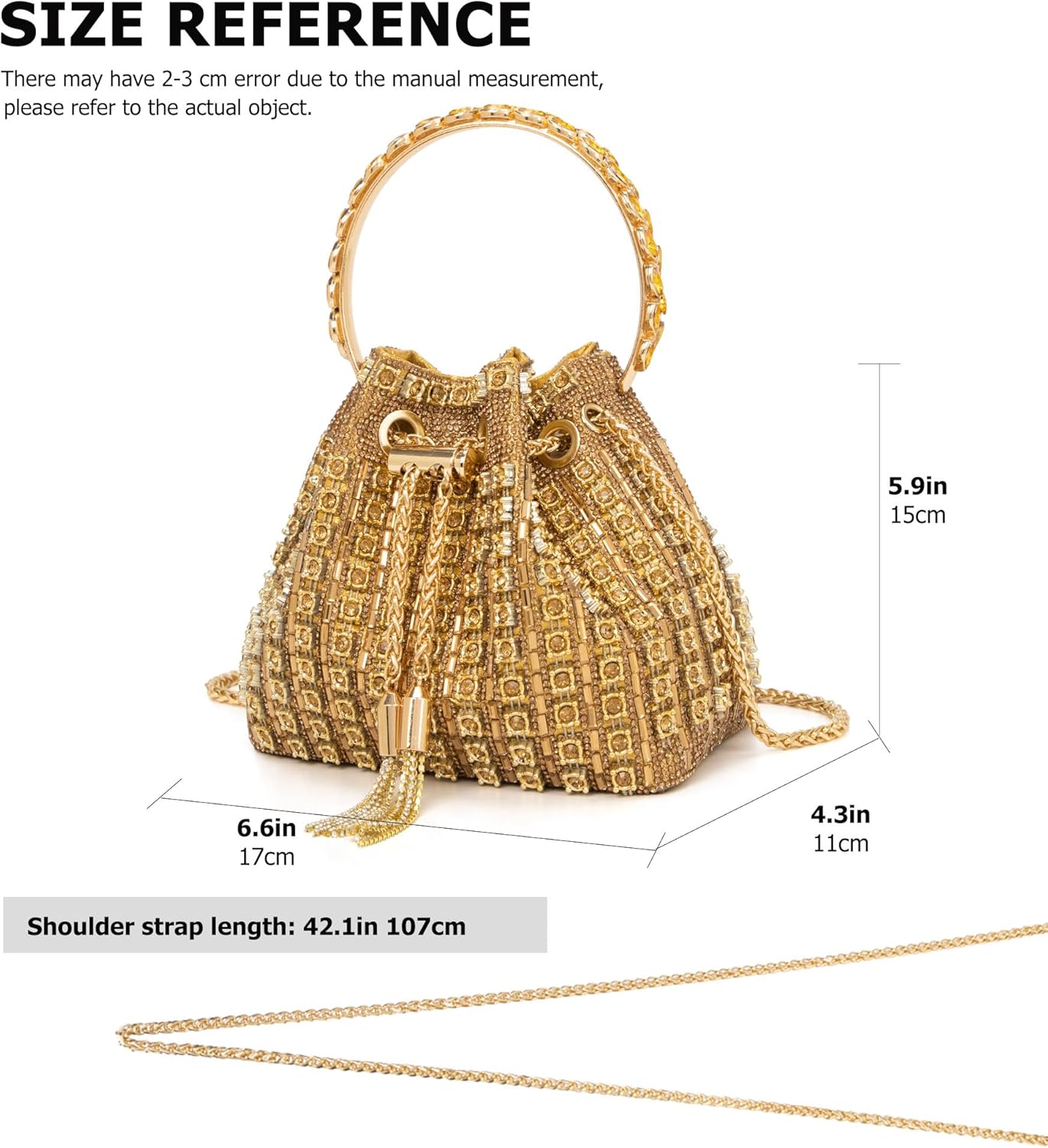 Elegant Rhinestone Evening Clutch Bag for Women – Sparkly Handbag for Parties, Proms, Cocktails, and Weddings