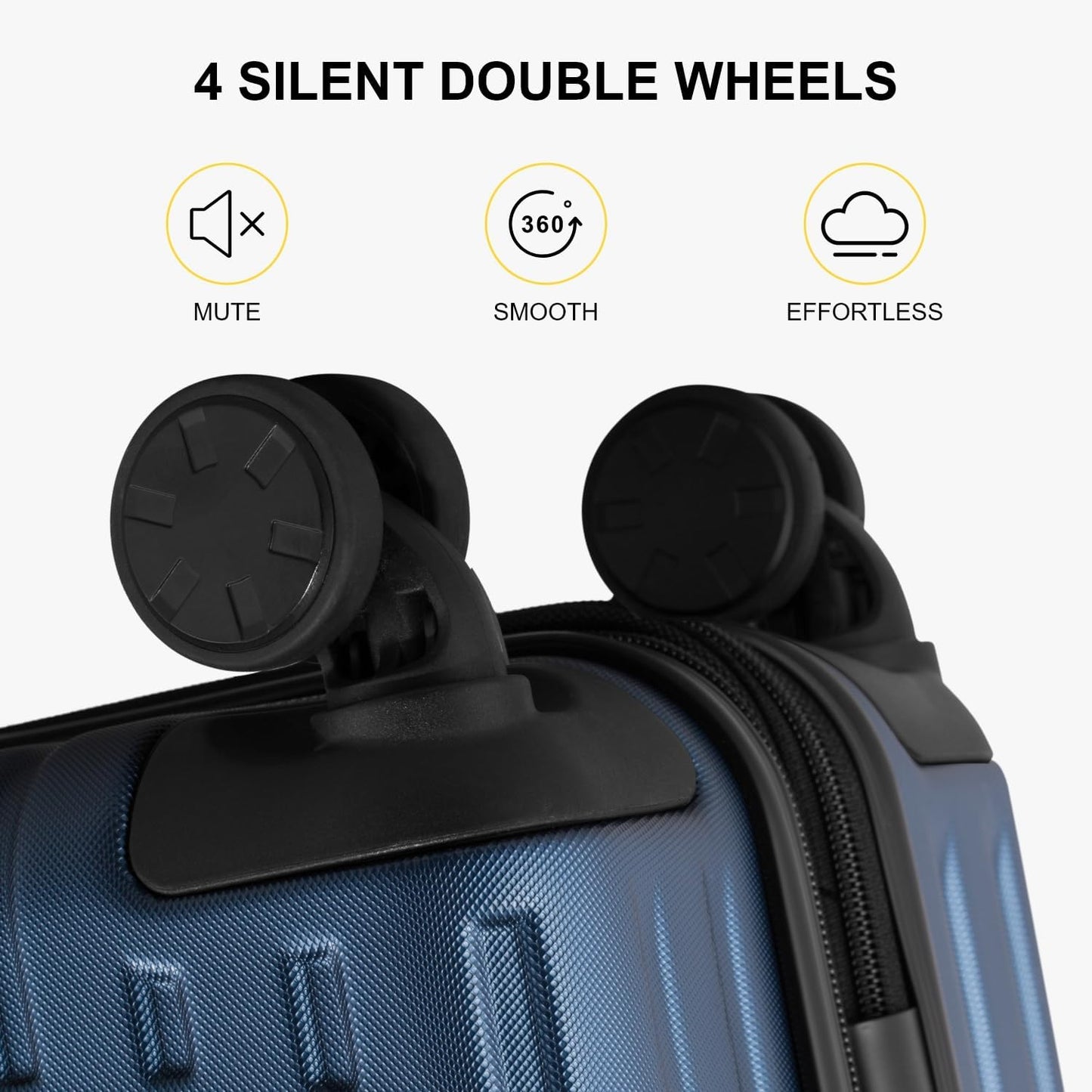 Grace Carry on Luggage Airline Approved, 20 Inch Expandable Hard Sided Luggages with Spinner Wheels, Harshell Small Rolling Suitcase for Women Men with Tsa Lock, Blue