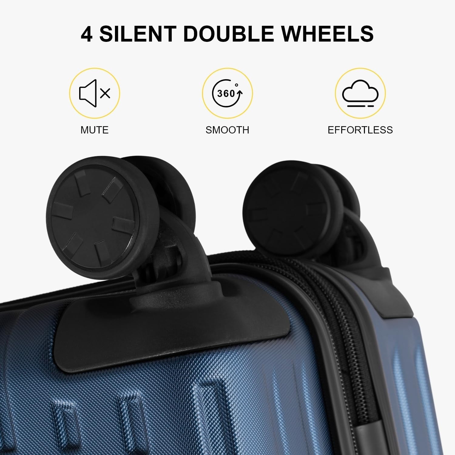 Grace Carry on Luggage Airline Approved, 20 Inch Expandable Hard Sided Luggages with Spinner Wheels, Harshell Small Rolling Suitcase for Women Men with Tsa Lock, Blue