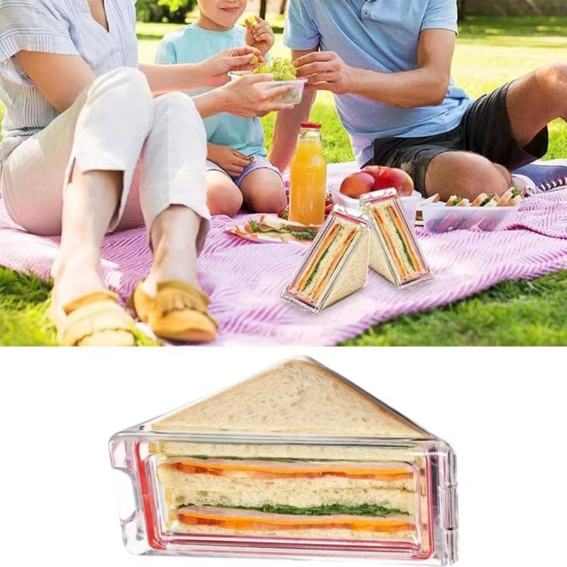 Triangle Sandwich Container Clear Portable Triangle Sandwich Container Reusable Washable and Reusable Wedge Boxes