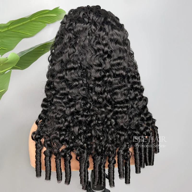 【Wear Go V Part】Isee HAIR 180% Density Burmese Curly Wear Go V Part Invisifit Strap Flip over Wig for Beginners#Iseehairbeauty#Fallfreshness