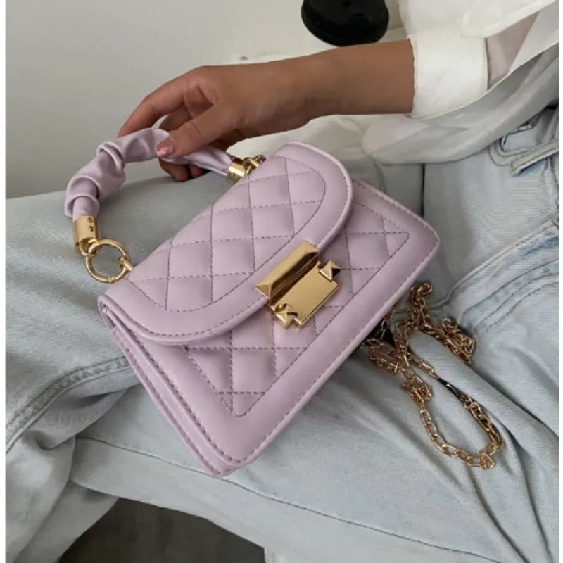 Grid Pattern Tote Bag with Buckle Decoration and Flap Wallet - High-Quality PU Leather Crossbody Bag for Women