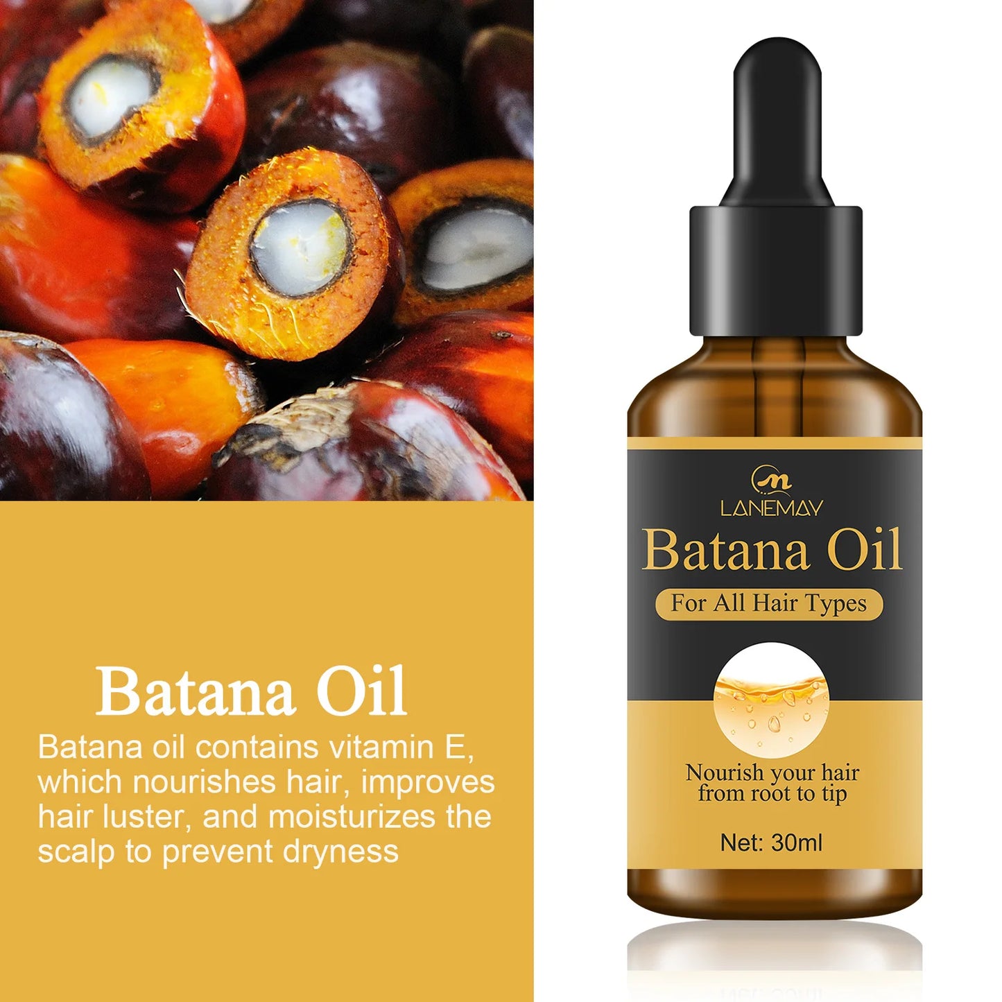 7 Days Fast Batana Oil Hair Growth Serum Anti-Loss Hair Regrowth Products Repair Damaged Hair Roots Hair Care for Women Men