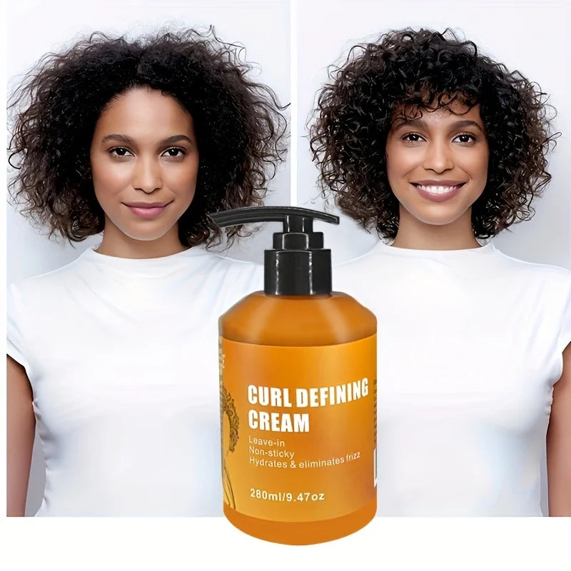 CURL DEFINING CREAM with Argan Oil for Wavy and Curly Hair Hair Moisturizer and Deep Conditioning for Shine and Bounce