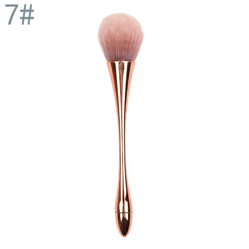 1Pc Big Size Soft Fluffy Glitter Powder Professional Brush Nail Dust Cleaning Brush Women Girls Manicure DIY Make up Beauty Tool