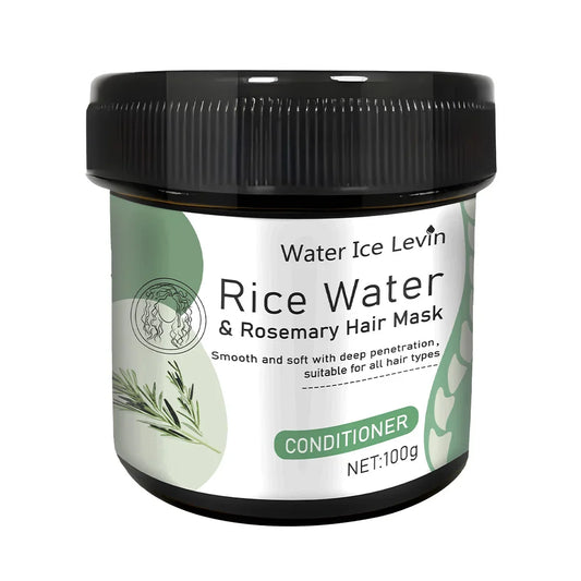 Rice Water Hair Mask for Damage Repair and Frizz Control - Nourishing Treatment for Scalp and Hair Roots, Enhancing Shine and Softness
