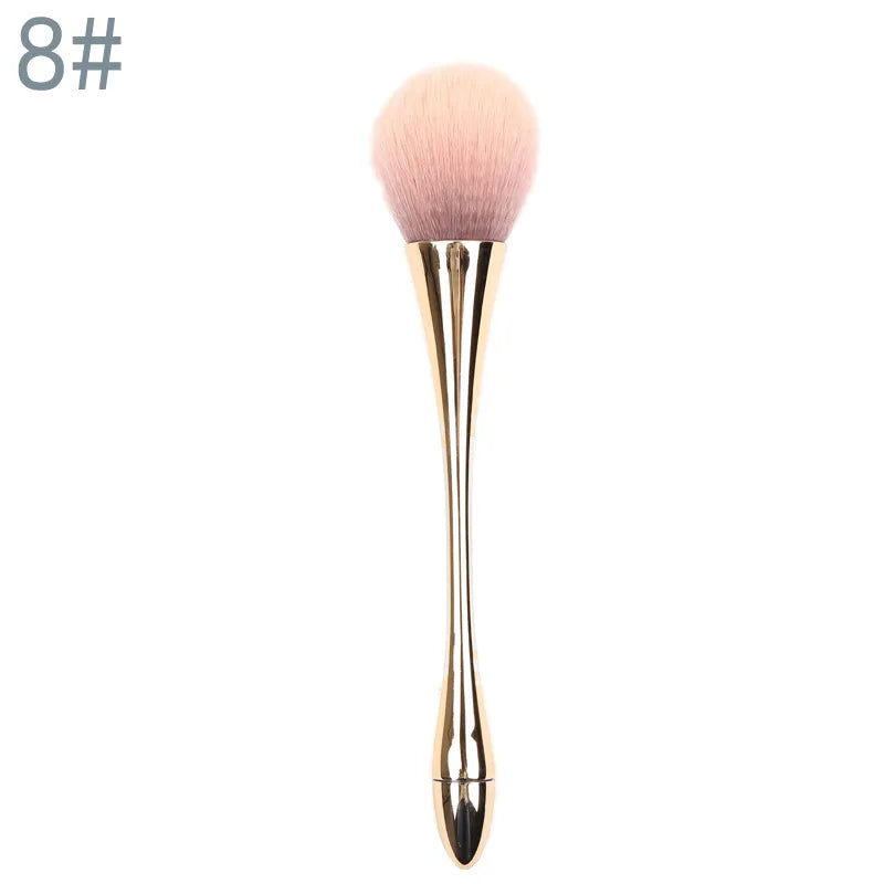 1Pc Big Size Soft Fluffy Glitter Powder Professional Brush Nail Dust Cleaning Brush Women Girls Manicure DIY Make up Beauty Tool