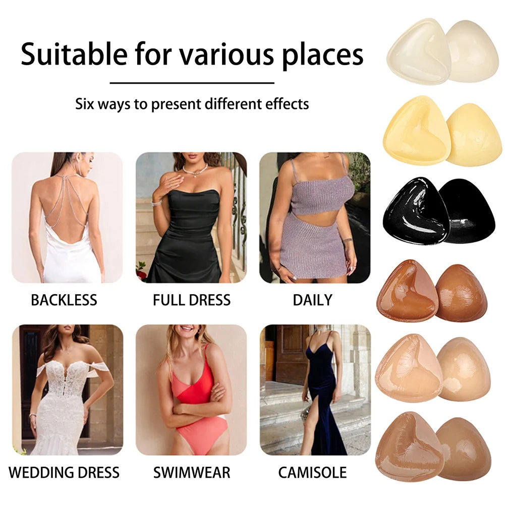Double-Sided Bra Inserts for Enhanced Comfort and Full Coverage - Reusable Push-Up Pads for Instant Lift