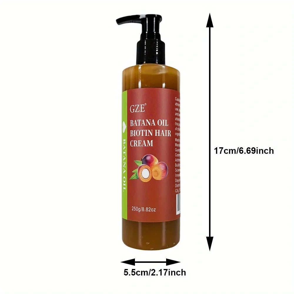 Batana Oil Biotin Hair Cream for Stronger, Anti-Breakage Repair and Silky Smoothness for Dry Hair