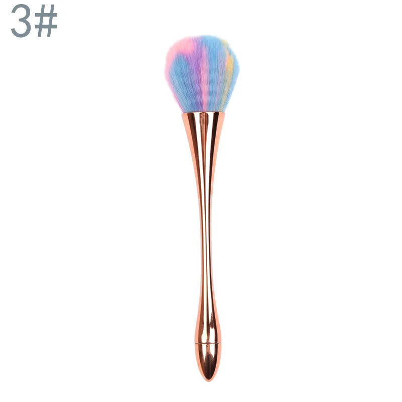 1Pc Big Size Soft Fluffy Glitter Powder Professional Brush Nail Dust Cleaning Brush Women Girls Manicure DIY Make up Beauty Tool