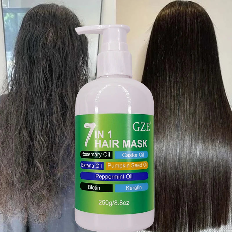 7 in 1 HAIR MASK Deep Conditioning Repair Split Ends Anti-Breakage Soften Hair Silky Hair for Dry Hair Hydrating Enriched