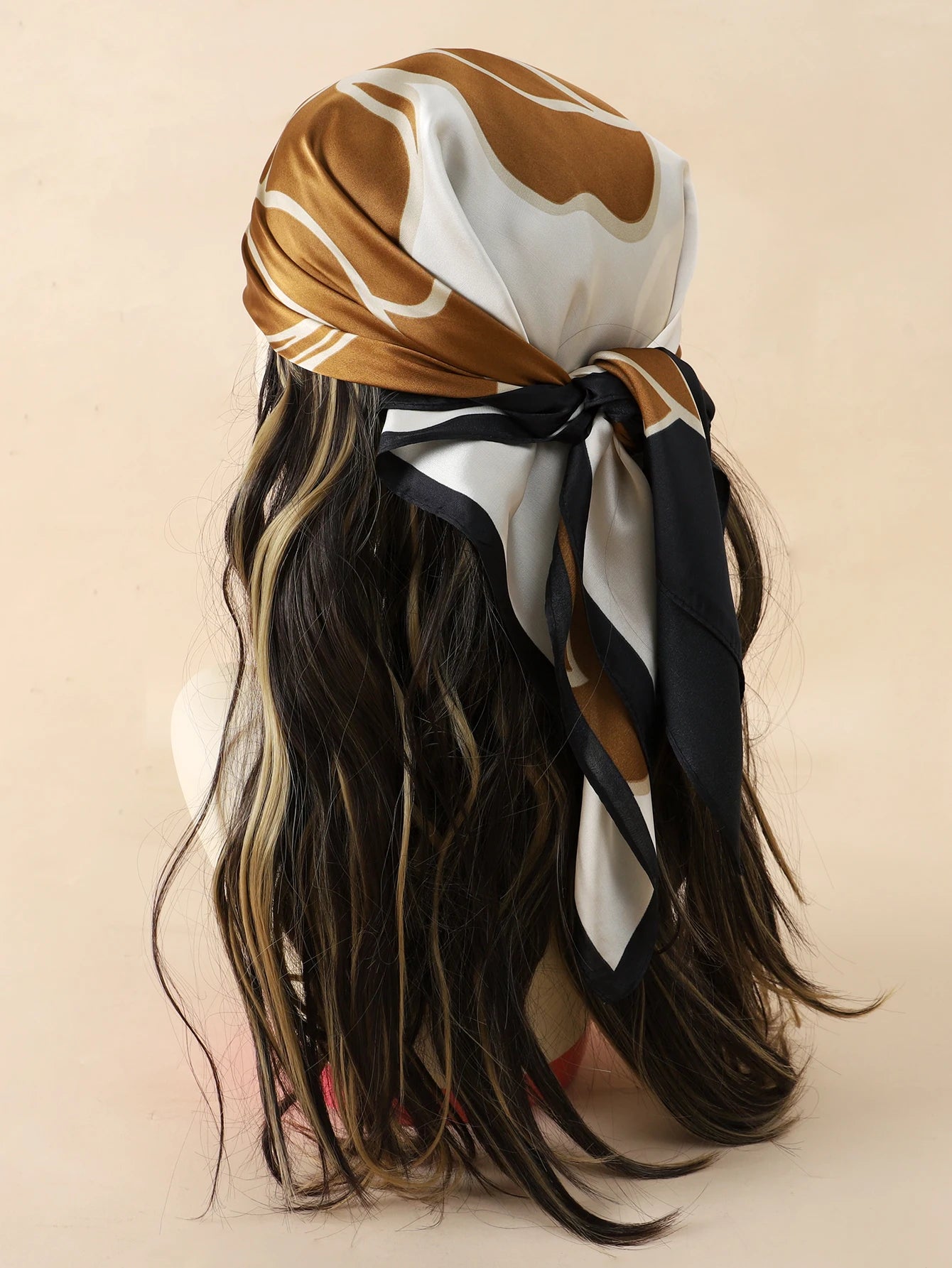 Luxury Brand 2023 Silk Square Scarf Women Cat Neck Hair Tie Band Beach Hijab Kerchief Head Headbands Bandana Female Foulard 70Cm