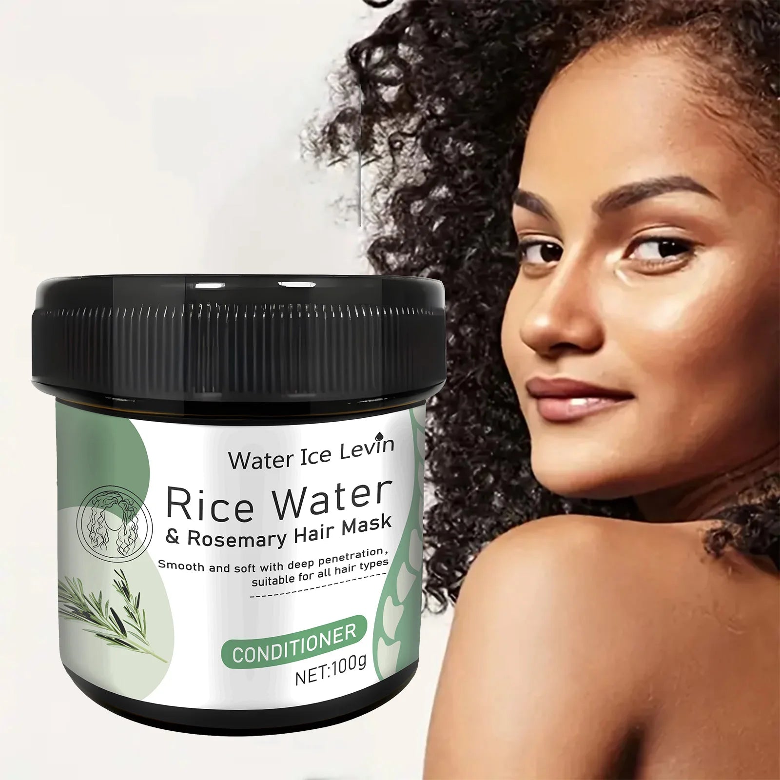Rice Water Hair Mask for Damage Repair and Frizz Control - Nourishing Treatment for Scalp and Hair Root, Enhancing Shine and Softness