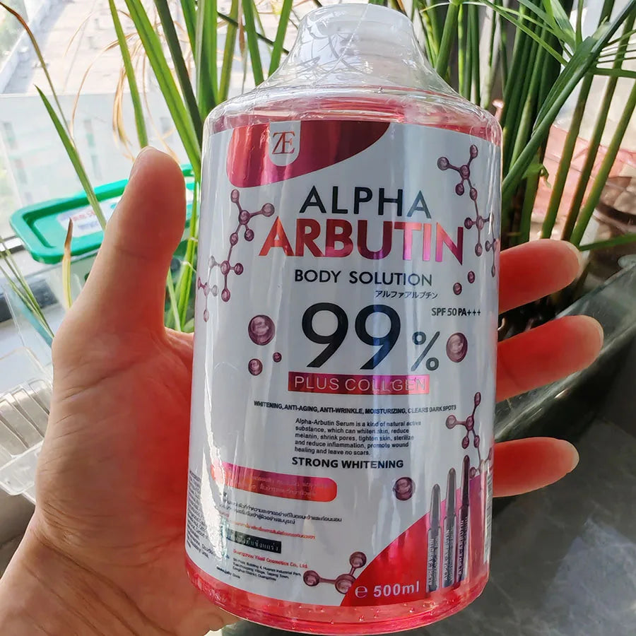 Alpha Arbutin AHA Serum for Brightening and Hydrating Face and Body, Enhancing Radiance in Darker Skin Tones