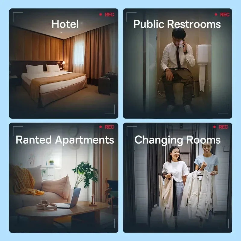 Infrared Camera Detector Anti-Peeping Camera Detector for Security Protection Mini Camera Lens Detect Gadget with LED Light