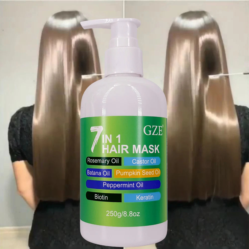 7 in 1 HAIR MASK Deep Conditioning Repair Split Ends Anti-Breakage Soften Hair Silky Hair for Dry Hair Hydrating Enriched