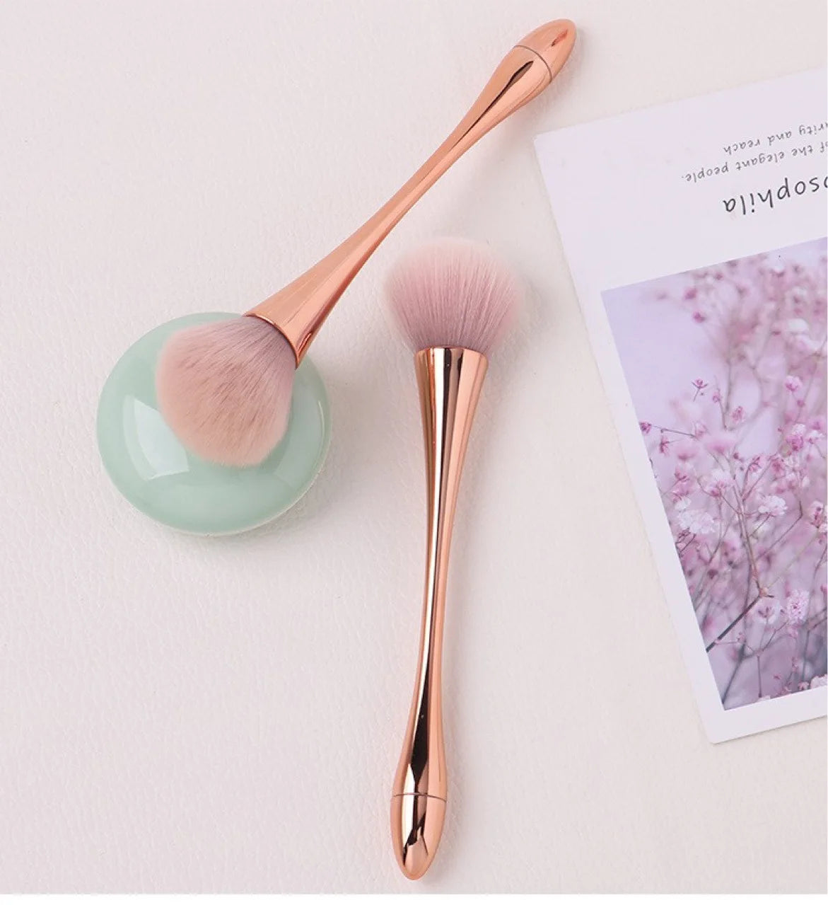 1Pc Big Size Soft Fluffy Glitter Powder Professional Brush Nail Dust Cleaning Brush Women Girls Manicure DIY Make up Beauty Tool