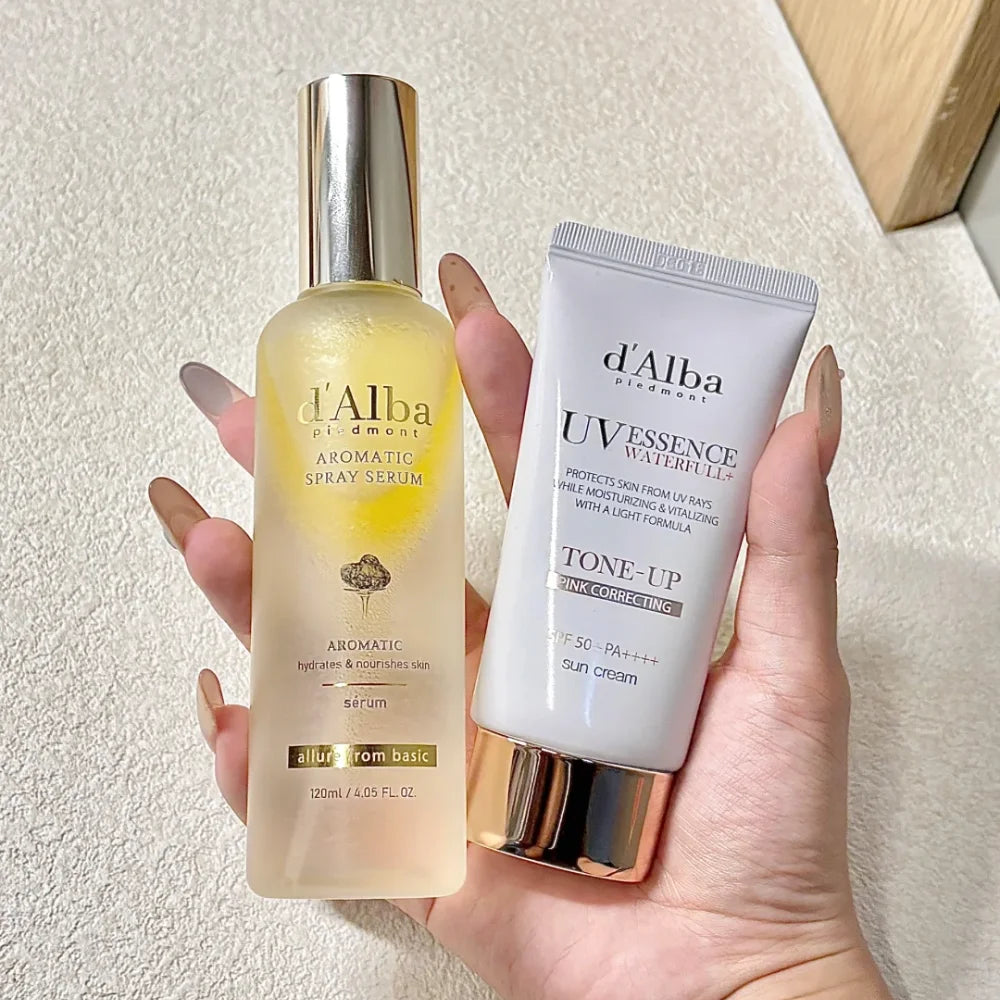 "D'Alba White Truffle Initial Mist Facial Moisturizer - Light-weight Face Moisturizing White Truffle Sunscreen for Soothing Skin Care