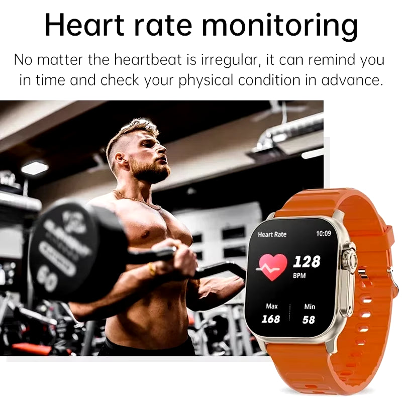 T900 Ultra Bluetooth Smartwatch with Heart Rate Monitoring and Message Alerts for Android and iOS - Suitable for Men and Women