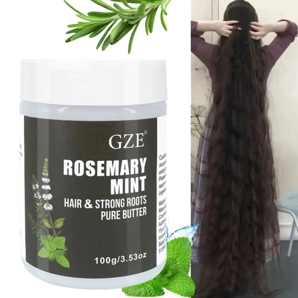 Rosemary Mint Hair & Strong Roots Butter - Natural Hair Growth & Damage Repair Treatment for Stronger, Healthier Hair