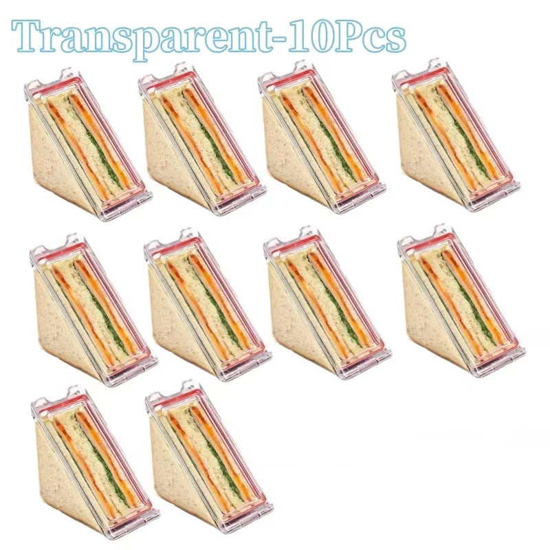 Triangle Sandwich Container Clear Portable Triangle Sandwich Container Reusable Washable and Reusable Wedge Boxes