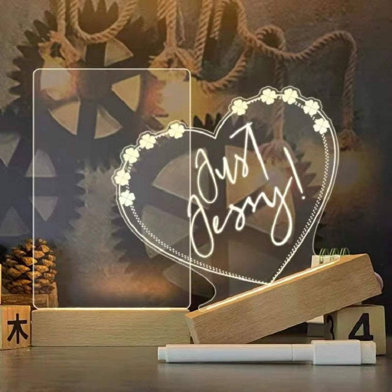USB Message Board Holiday Light with Pen Gift For Children Girlfriend Decoration Night Lamp
