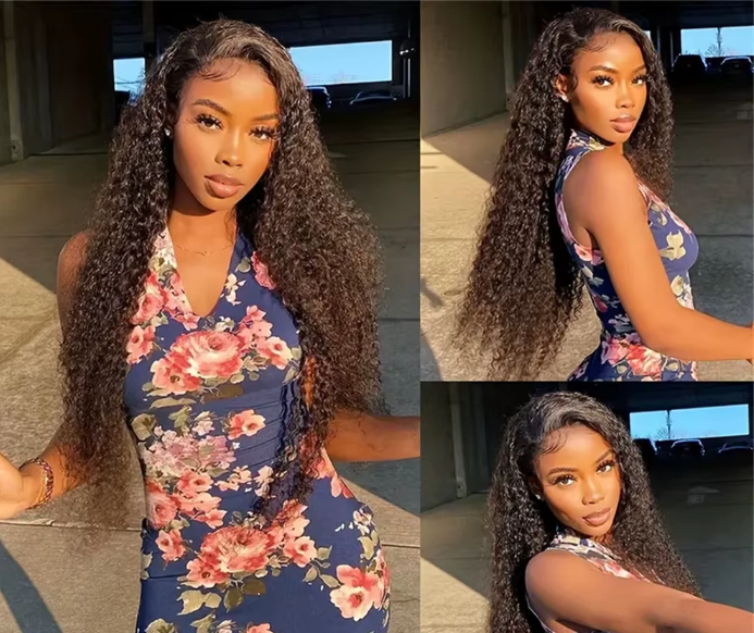 Deep Wave Burmese Curly Human Hair Bundles - 100% Natural Water Wave Extensions (Available in 1, 3, or 4 Pieces)